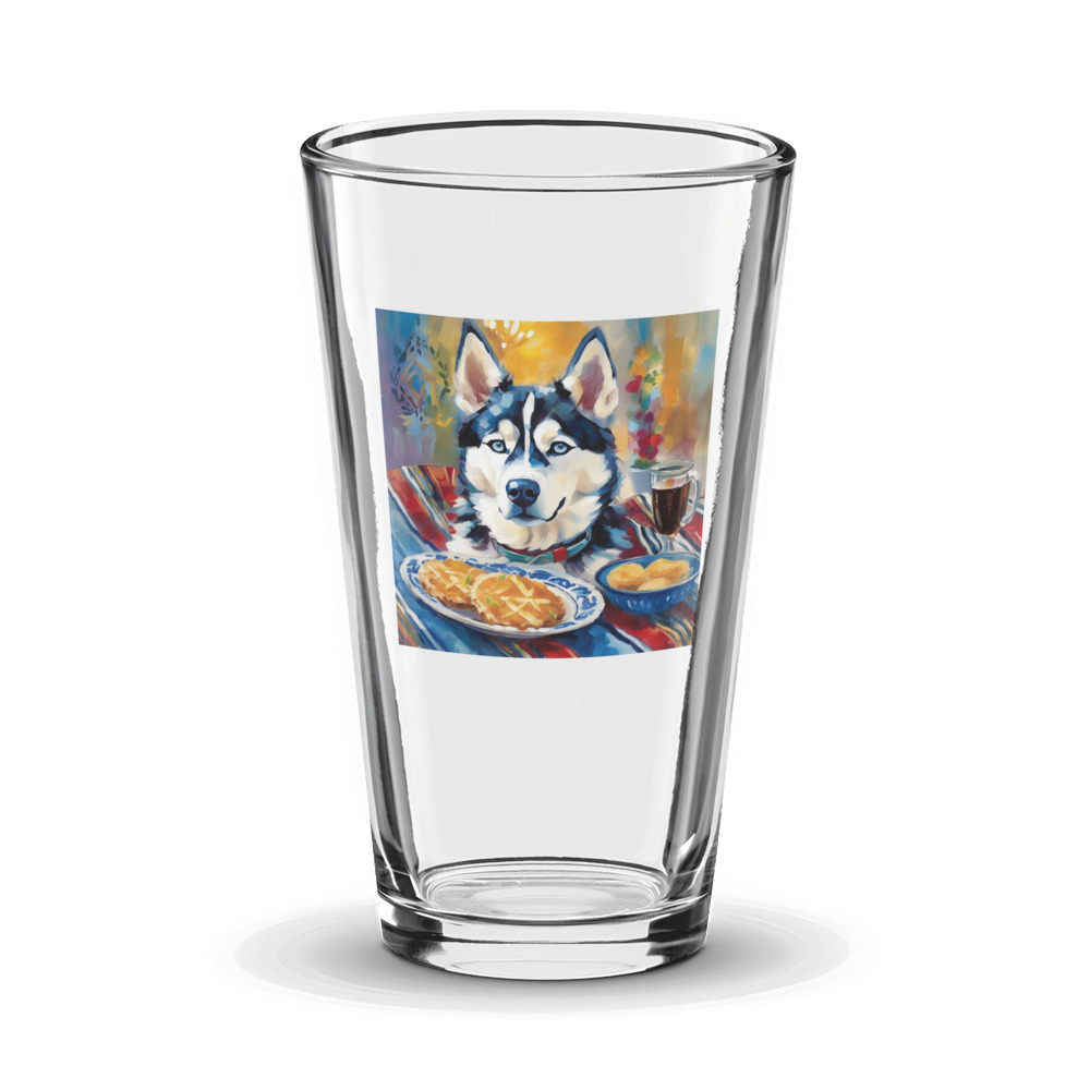 PugMug Custom Siberian Husky Glass Tumbler