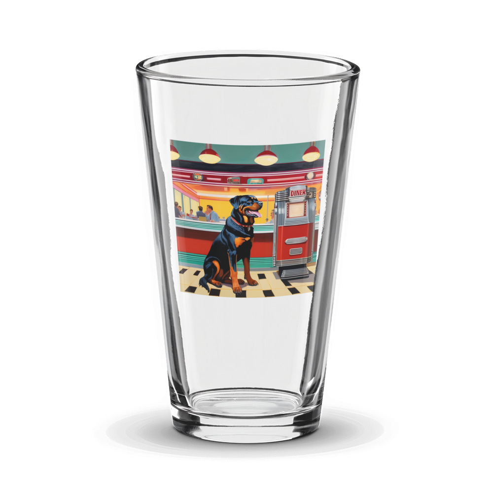 PugMug Custom Rottweiler Glass Tumbler