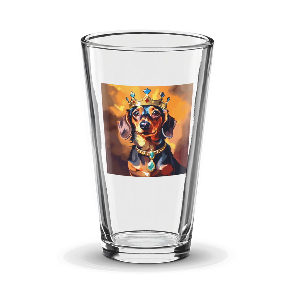 PugMug Custom Tan Dachshund Glass Tumbler