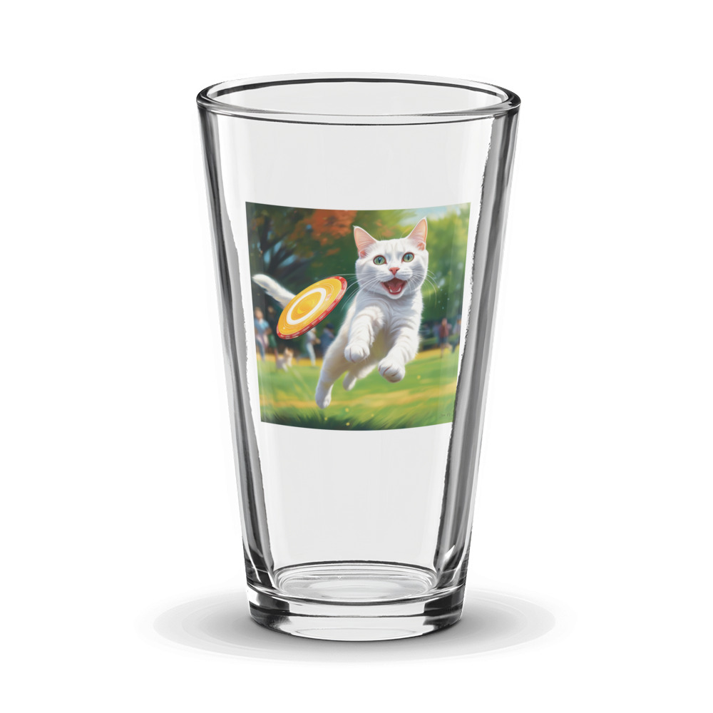 PugMug Custom White Companion Cat Glass Tumbler