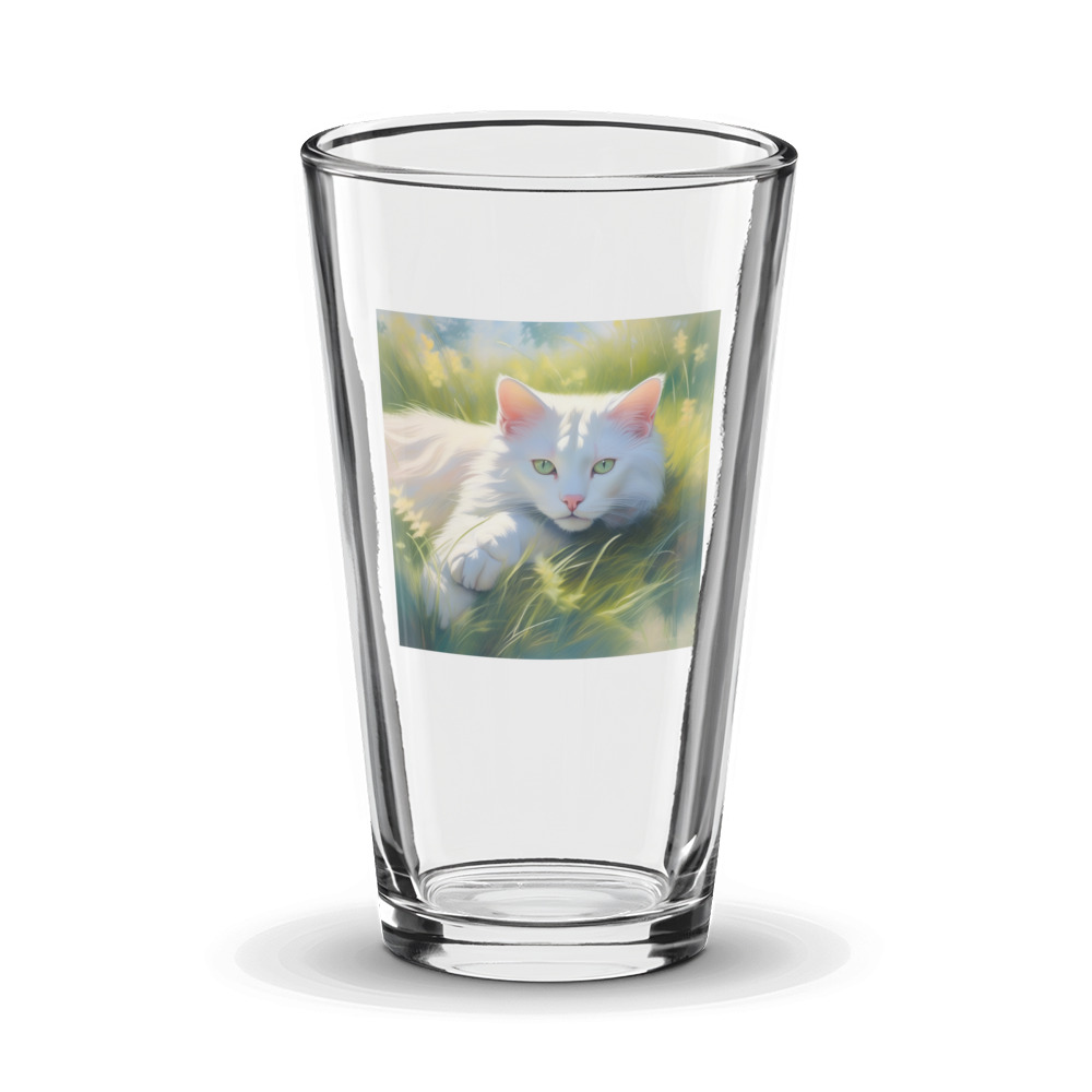 PugMug Custom White Exotic Cat Glass Tumbler