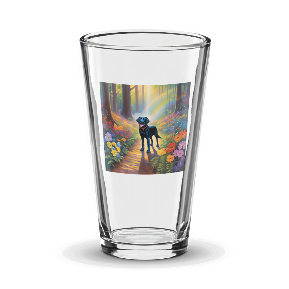 PugMug Custom Black Labrador Retriever Glass Tumbler