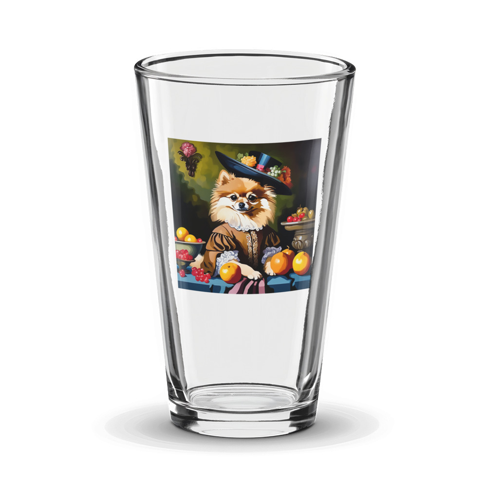 PugMug Custom Tan Pomeranian Glass Tumbler