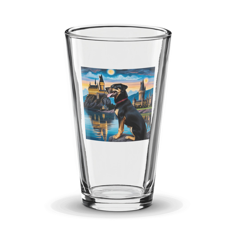 PugMug Custom Blue Glass Tumbler