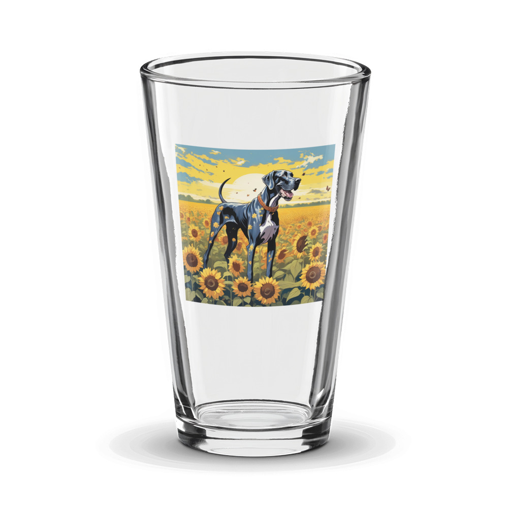PugMug Custom Great Dane Glass Tumbler