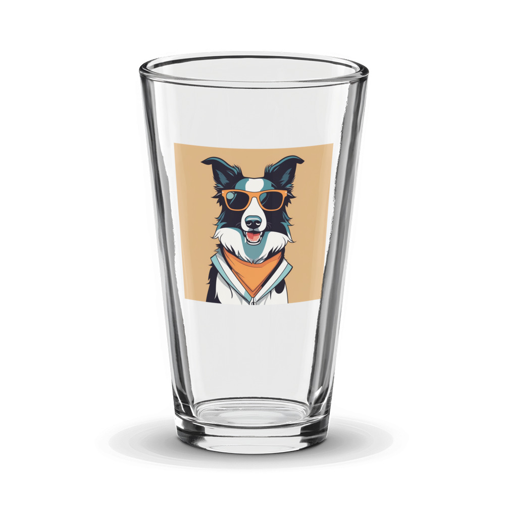 PugMug Custom Border Collie Glass Tumbler