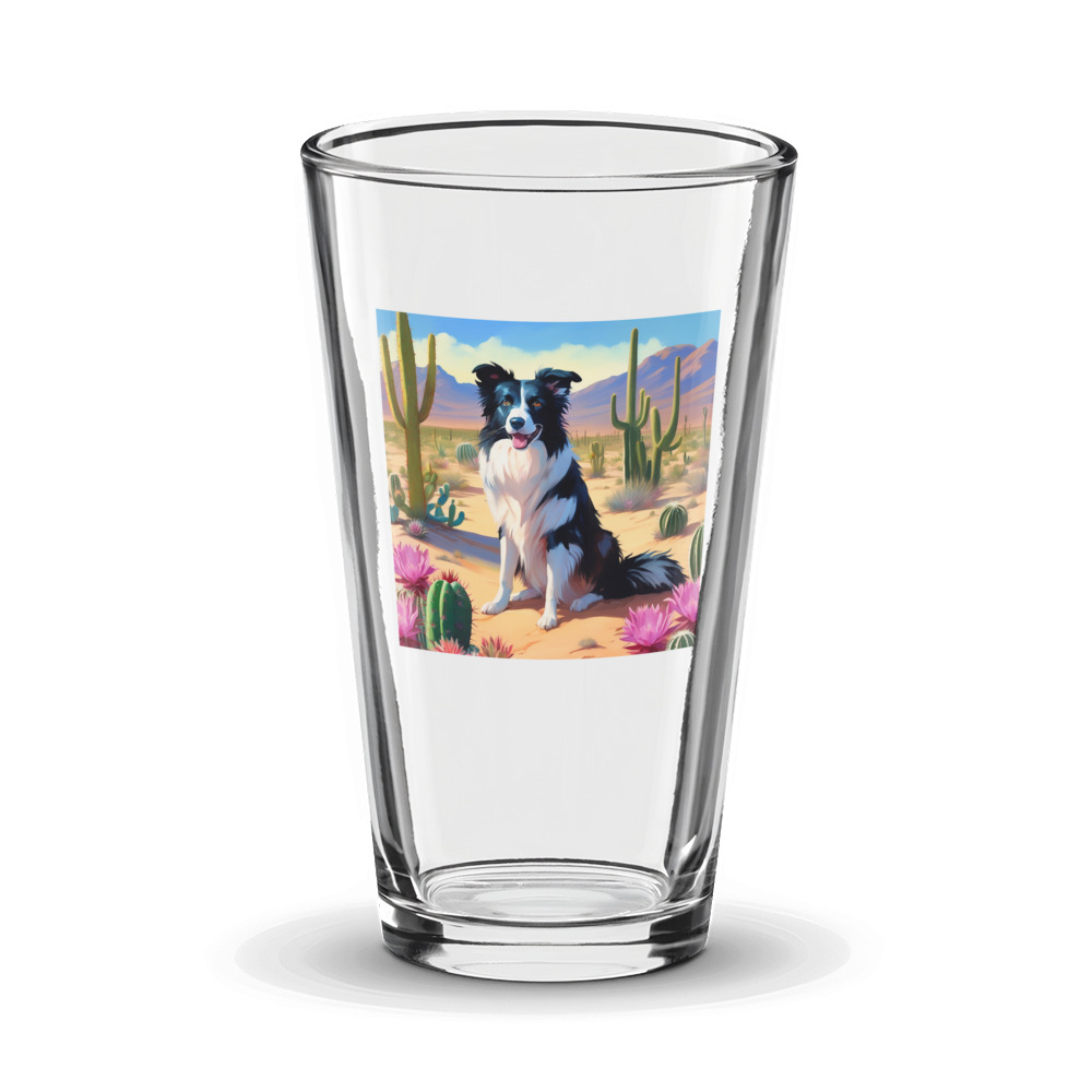 PugMug Custom Border Collie Glass Tumbler