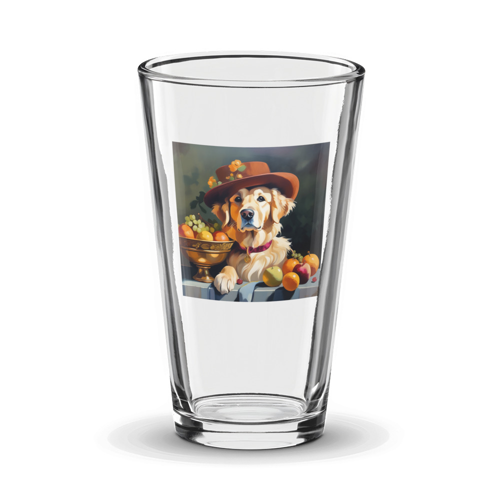 PugMug Custom Golden Retriever Glass Tumbler