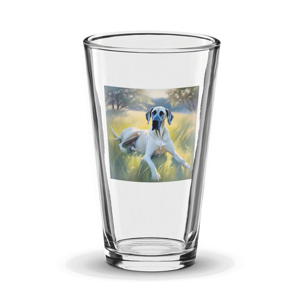 PugMug Custom Great Dane Glass Tumbler