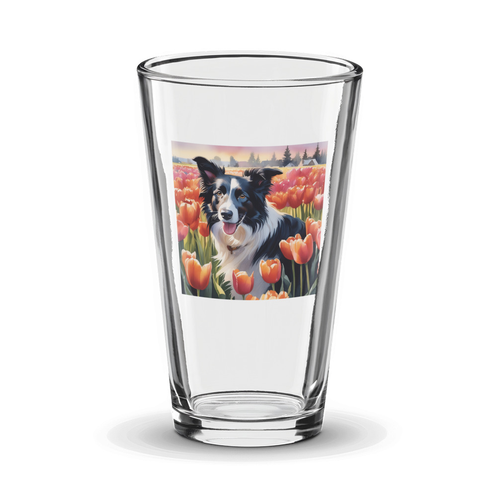 PugMug Custom Border Collie Glass Tumbler