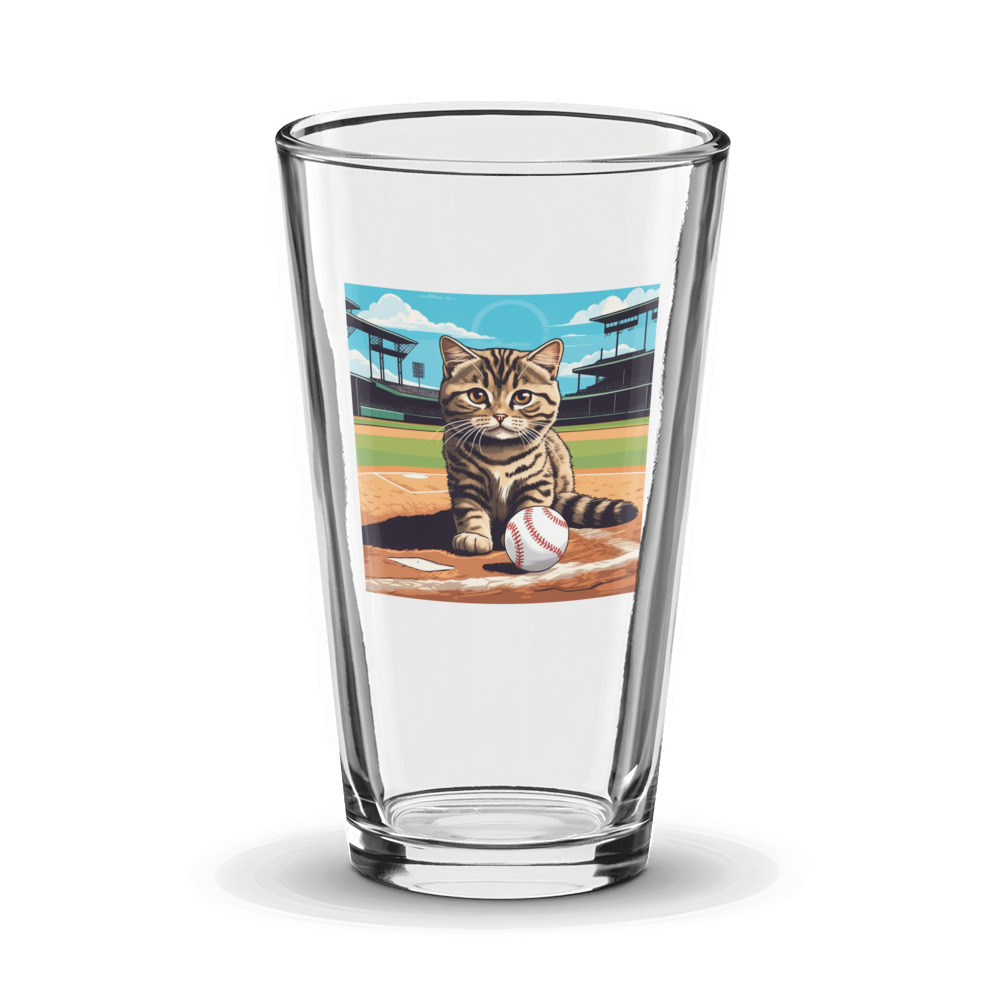 PugMug Custom Tabby Scottish Fold Cat Glass Tumbler