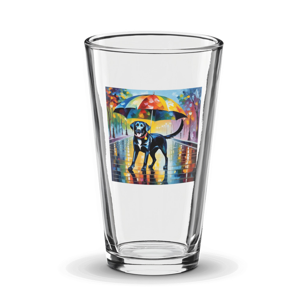 PugMug Custom Black Labrador Retriever Glass Tumbler