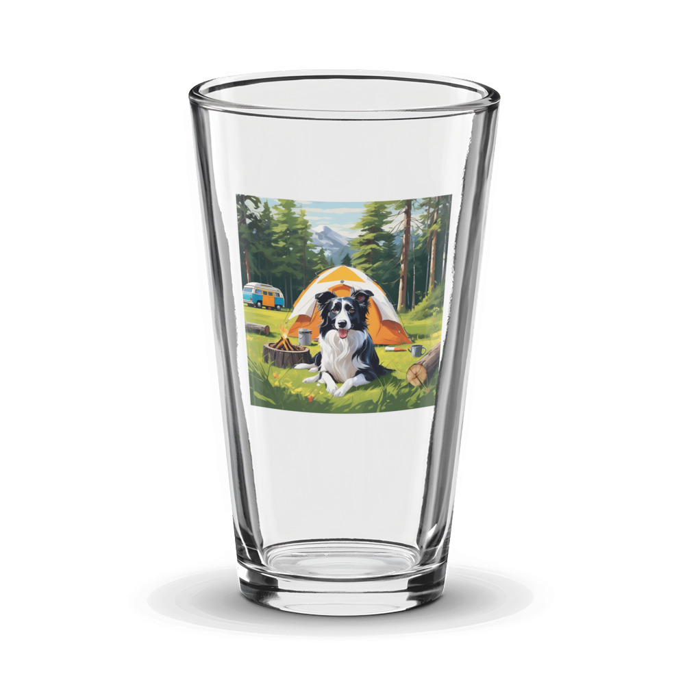 PugMug Custom Border Collie Glass Tumbler