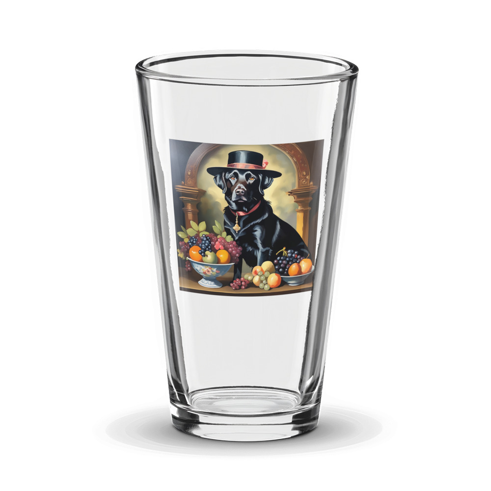 PugMug Custom Black Labrador Retriever Glass Tumbler