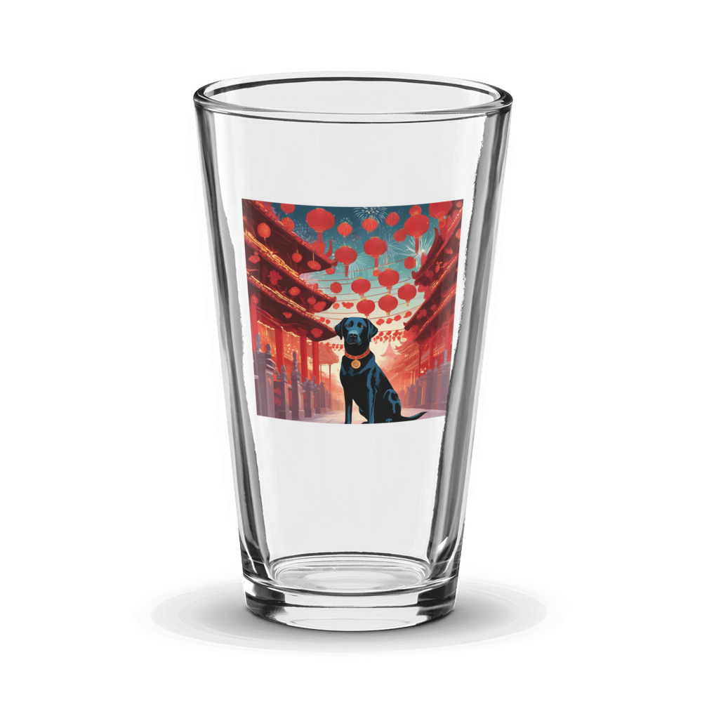 PugMug Custom Black Labrador Retriever Glass Tumbler