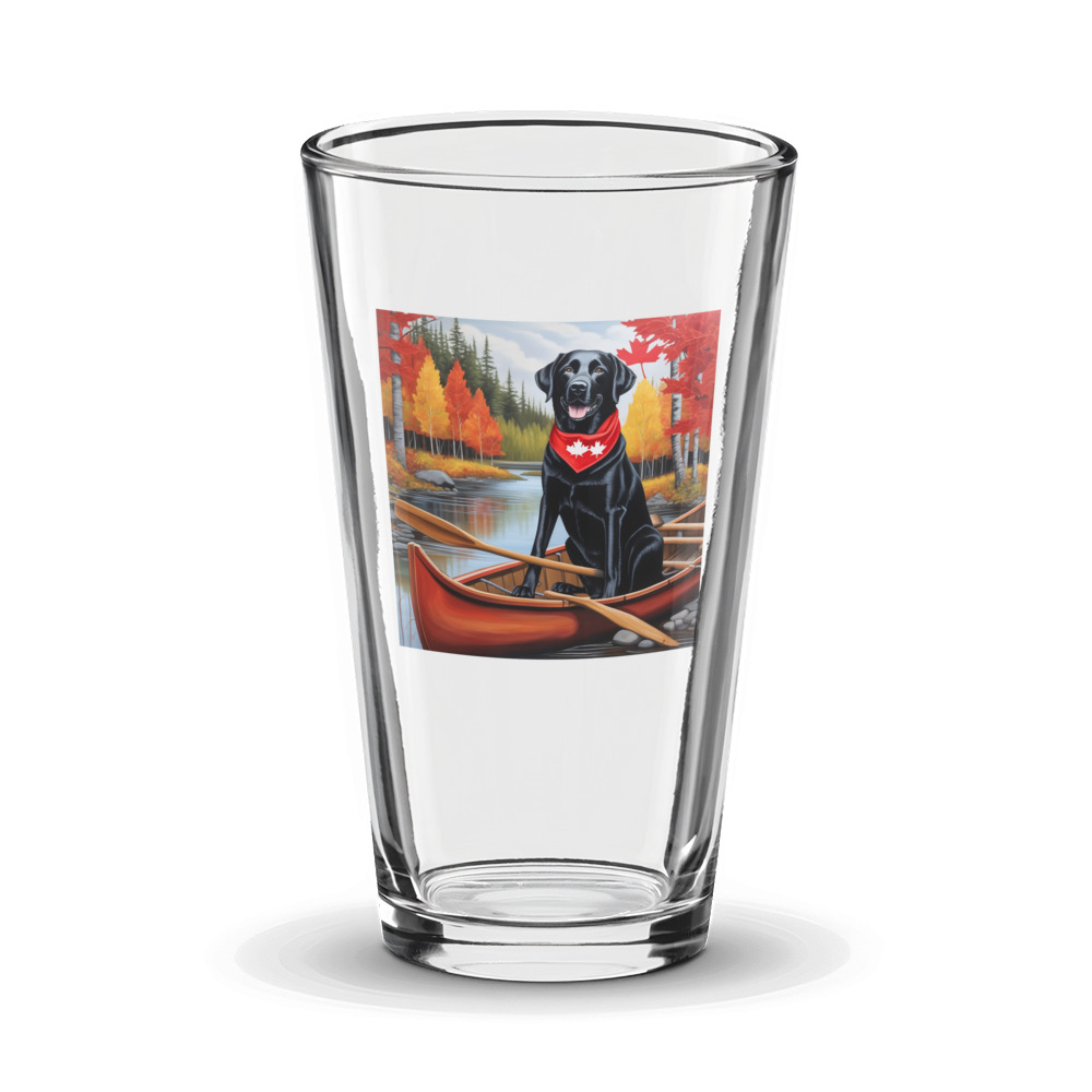 PugMug Custom Black Labrador Retriever Glass Tumbler