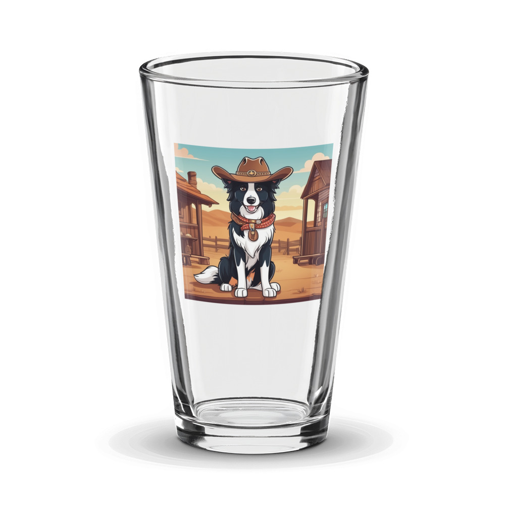 PugMug Custom Border Collie Glass Tumbler