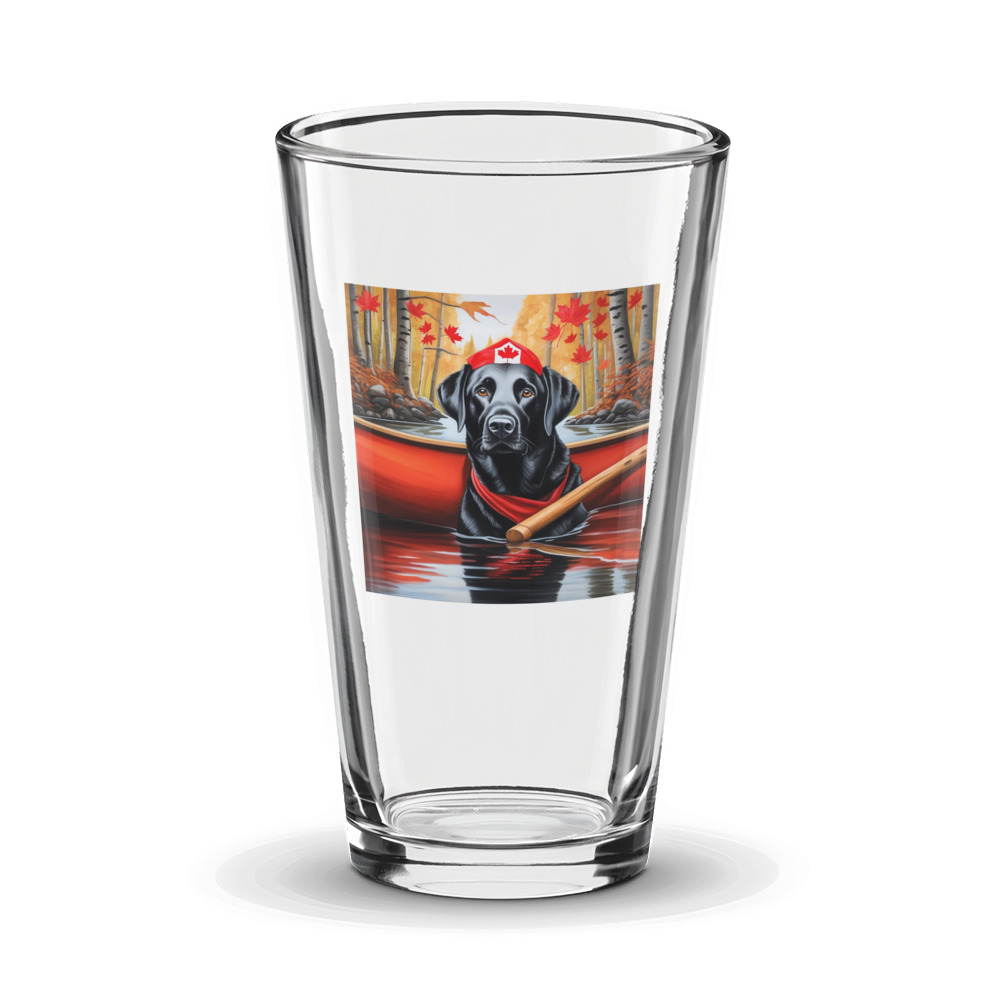 PugMug Custom Black Labrador Retriever Glass Tumbler