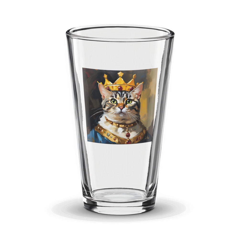 PugMug Custom Tabby American Shorthair Cat Glass Tumbler