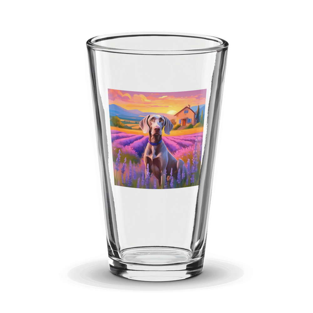 PugMug Custom Weimaraner Glass Tumbler