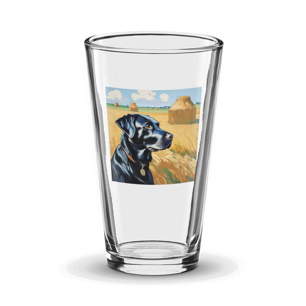 PugMug Custom Black Labrador Retriever Glass Tumbler