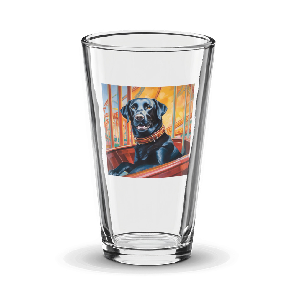 PugMug Custom Black Labrador Retriever Glass Tumbler
