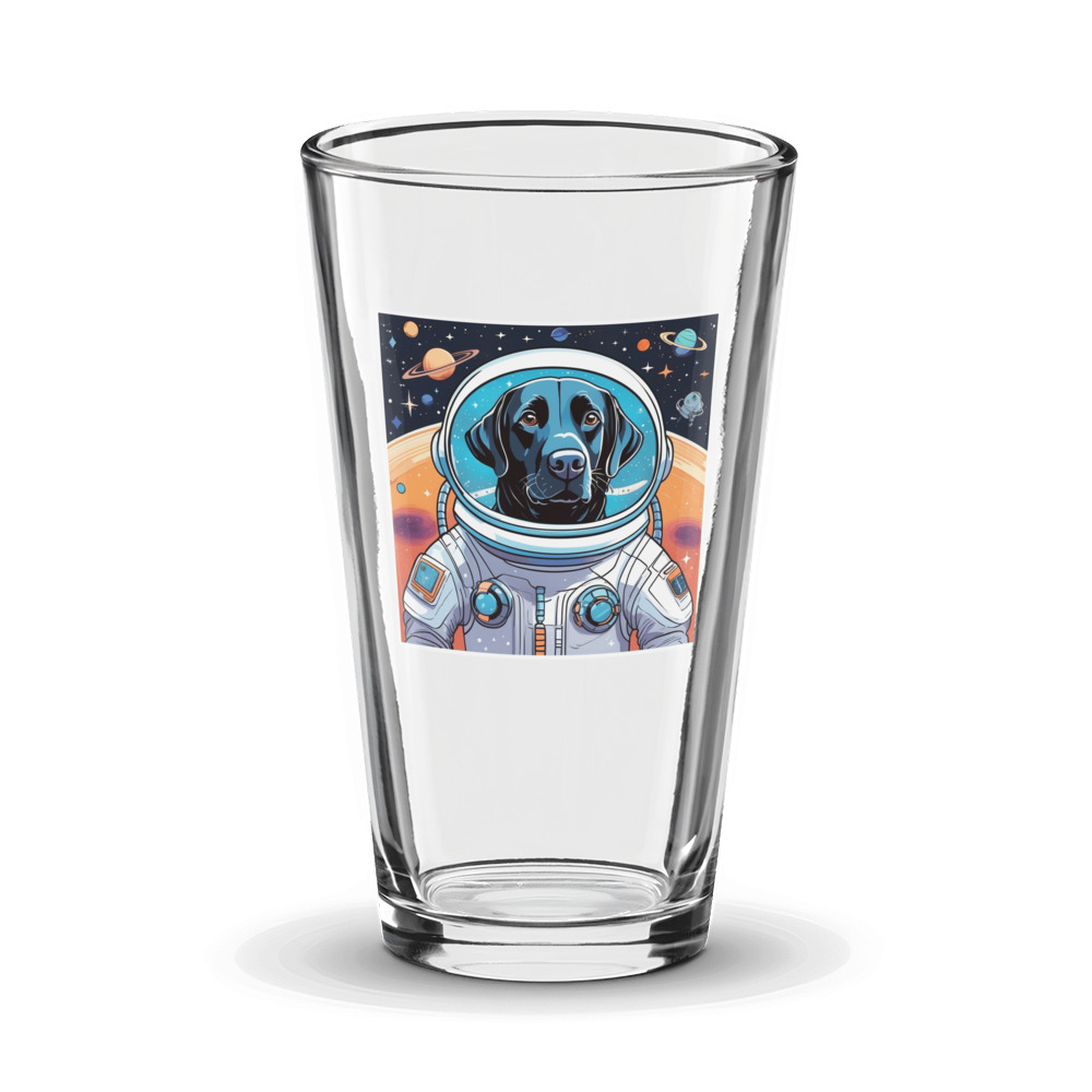 PugMug Custom Black Labrador Retriever Glass Tumbler