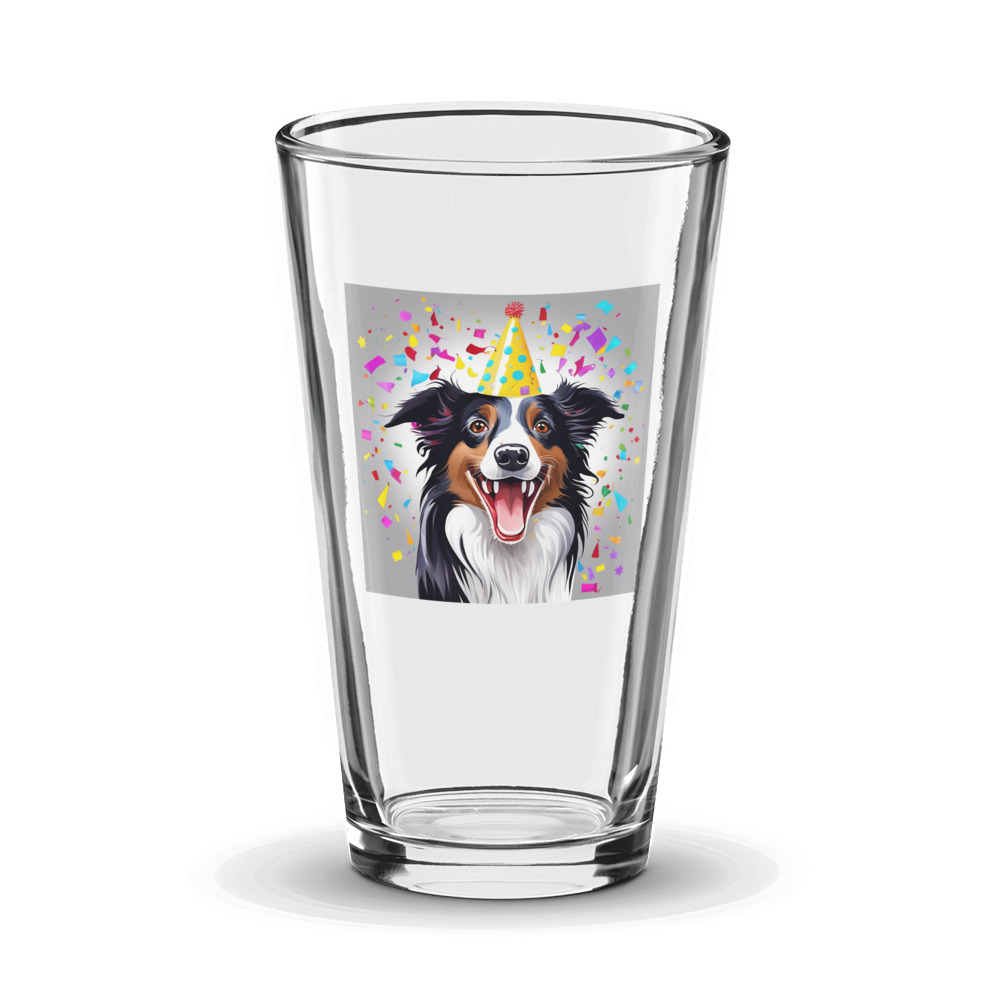 PugMug Custom Border Collie Glass Tumbler