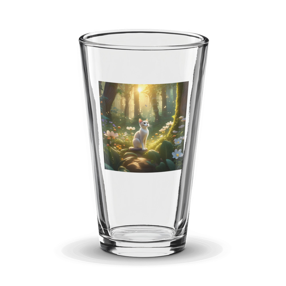 PugMug Custom White Abyssinian Cat Glass Tumbler