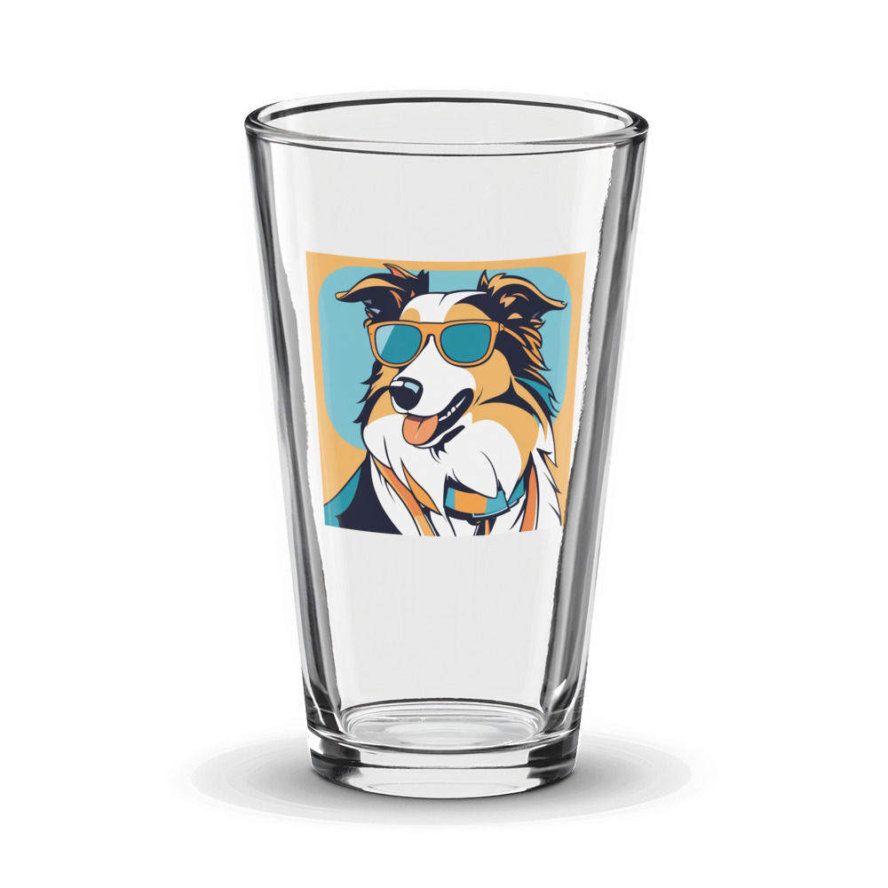 PugMug Custom Collie Glass Tumbler