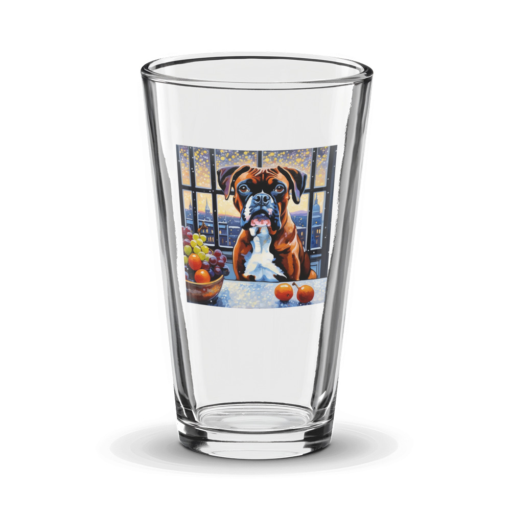 PugMug Custom Boxer Dog Glass Tumbler
