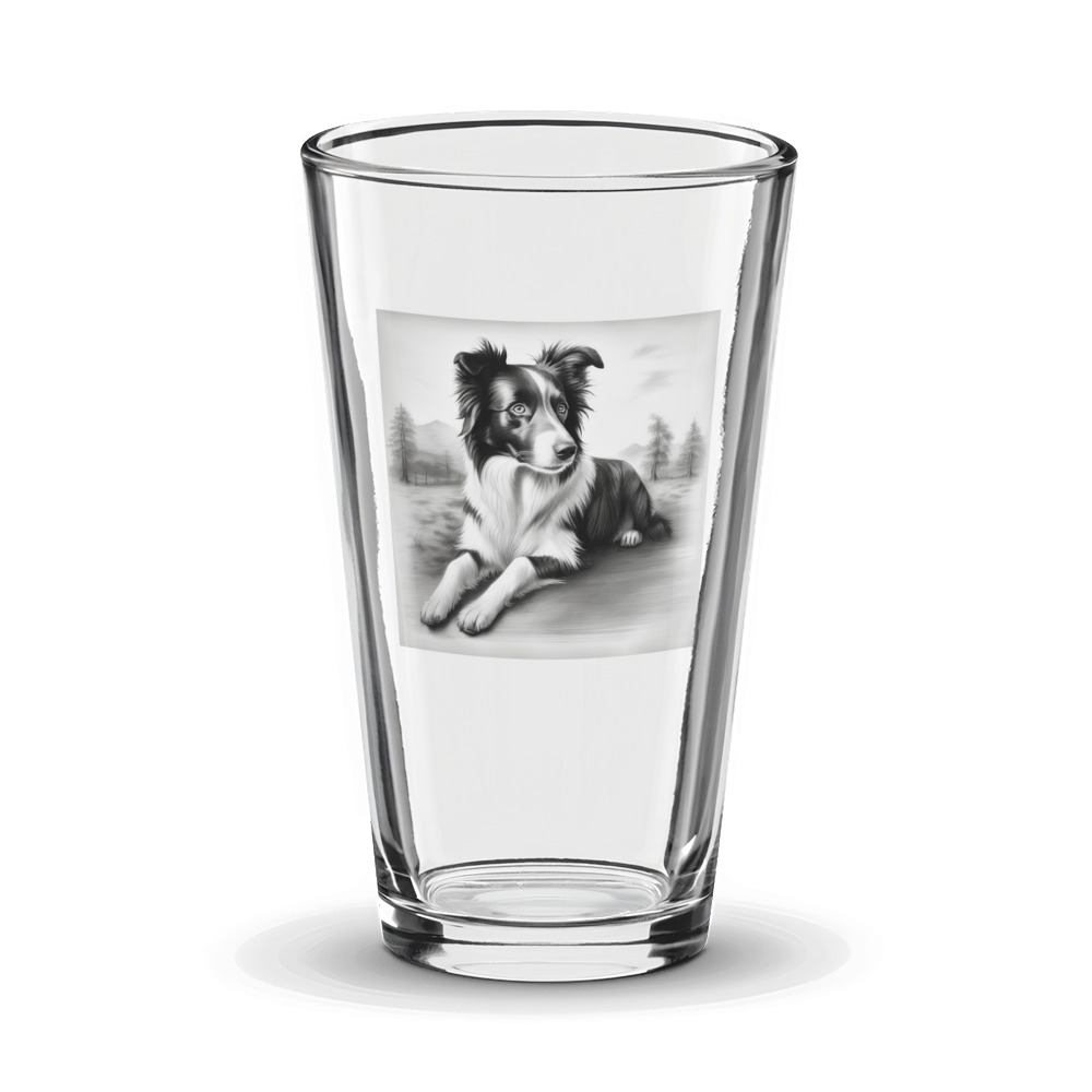 PugMug Custom Border Collie Glass Tumbler