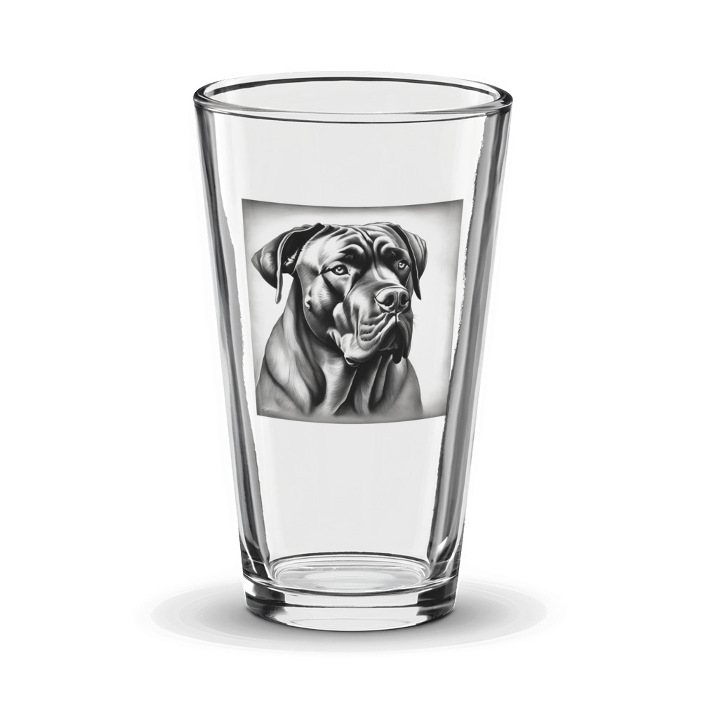PugMug Custom Cane Corso Glass Tumbler
