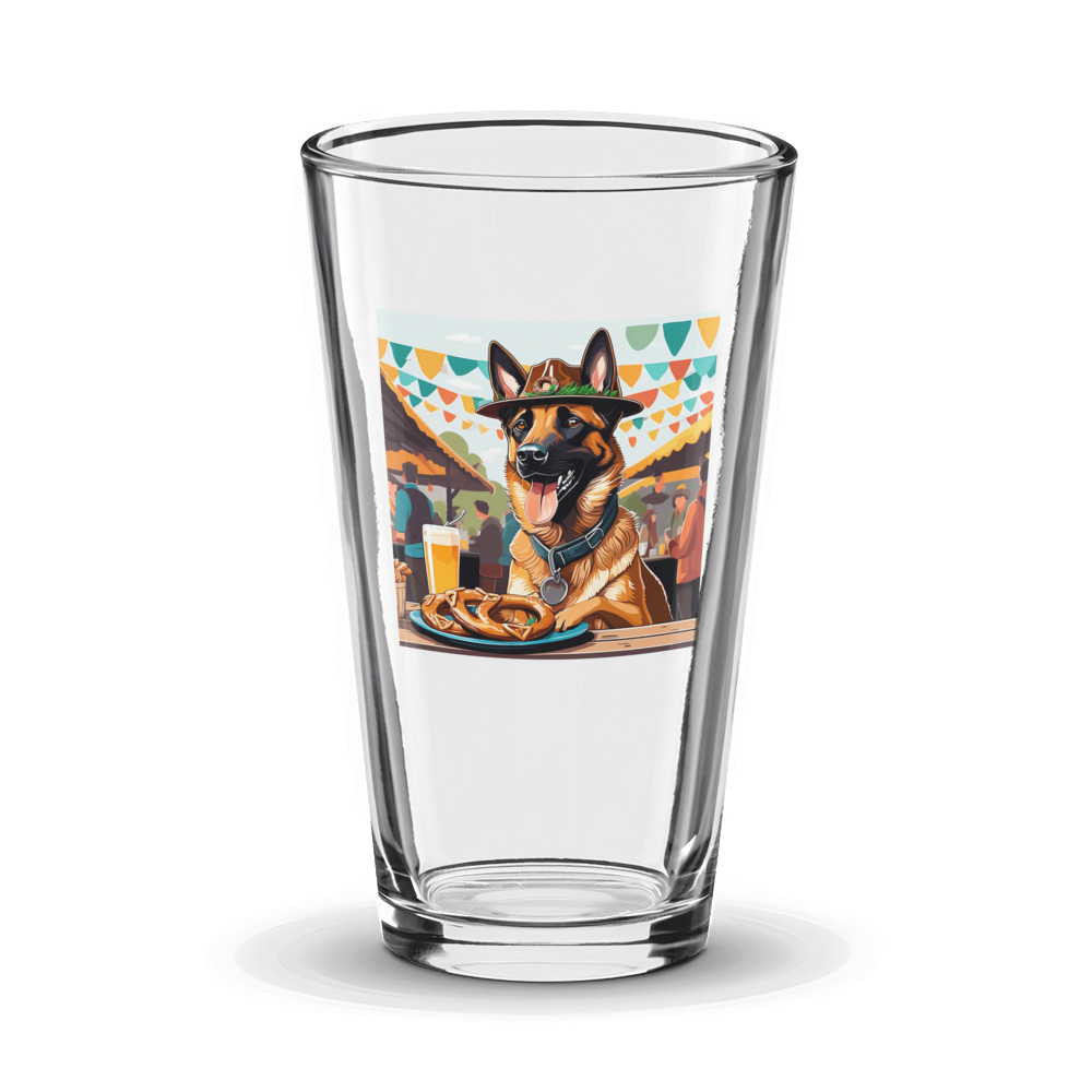 PugMug Custom Belgian Malinois Glass Tumbler