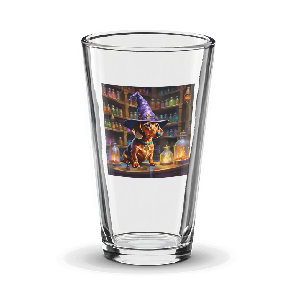 PugMug Custom Tan Dachshund Glass Tumbler