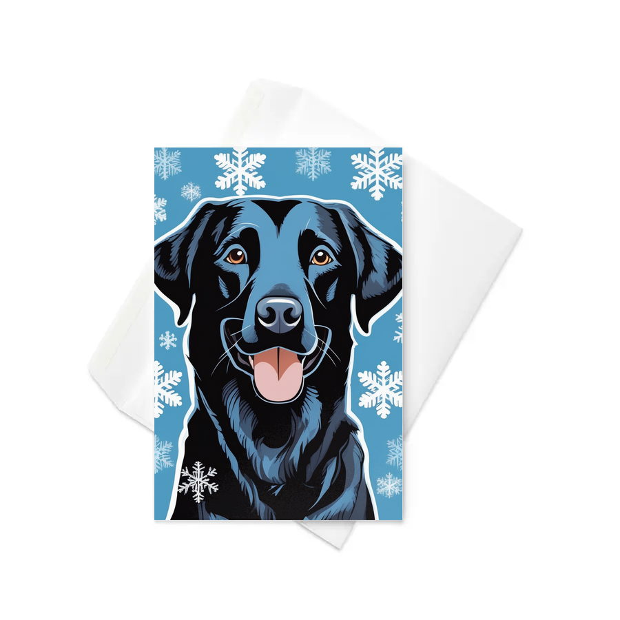 PugMug Custom Black Labrador Retriever Greeting Card