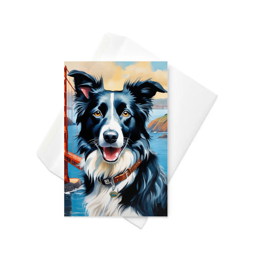 PugMug Custom Border Collie Greeting Card