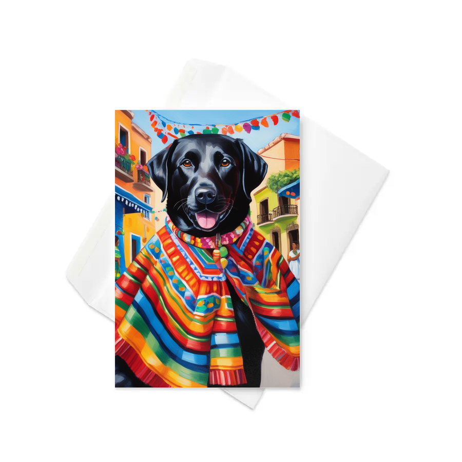 PugMug Custom Black Labrador Retriever Greeting Card