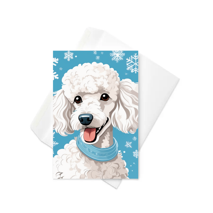 PugMug Custom White Poodle Greeting Card