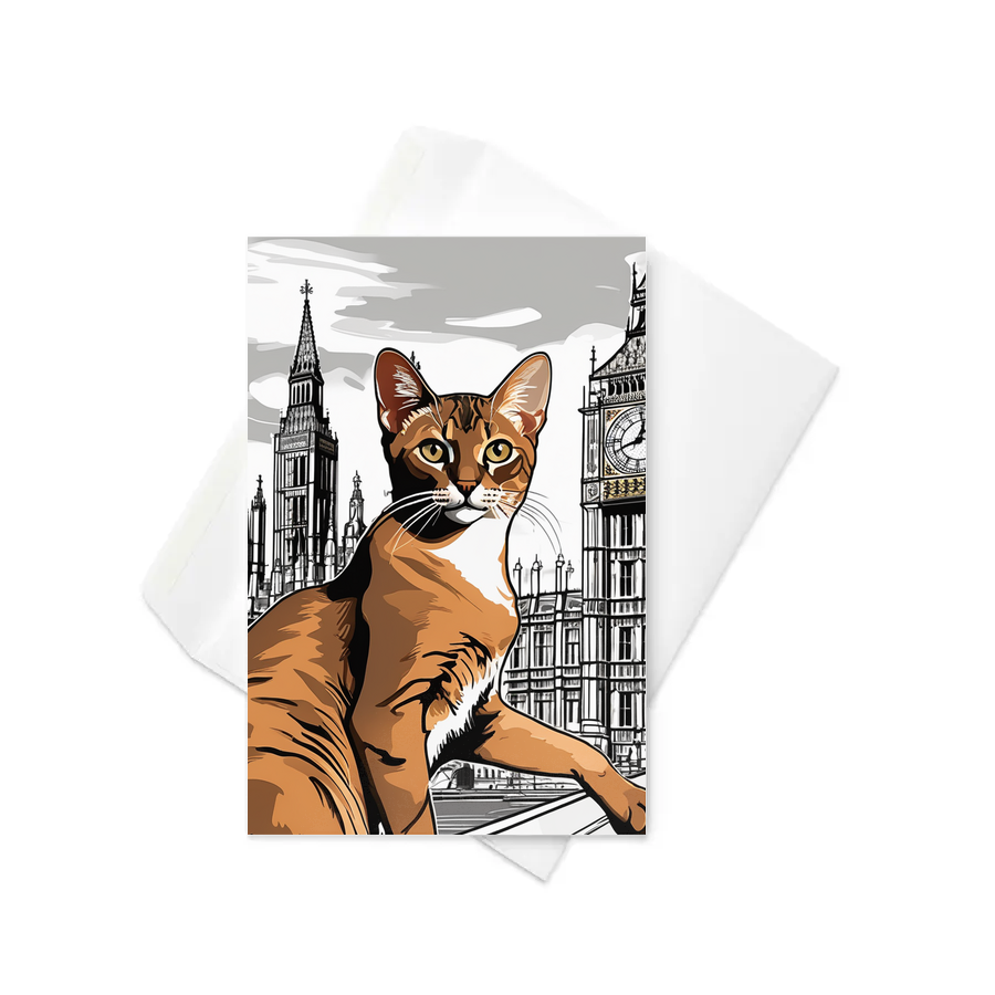 PugMug Custom Tabby Abyssinian Cat Greeting Card