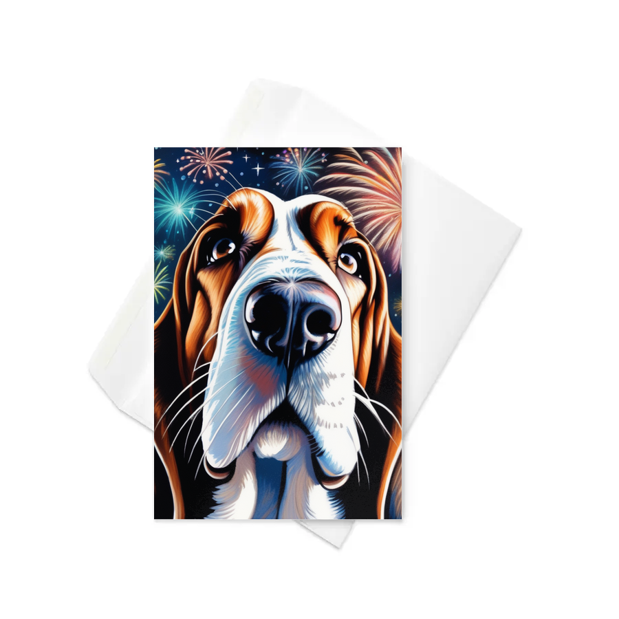 PugMug Custom Basset Hound Greeting Card
