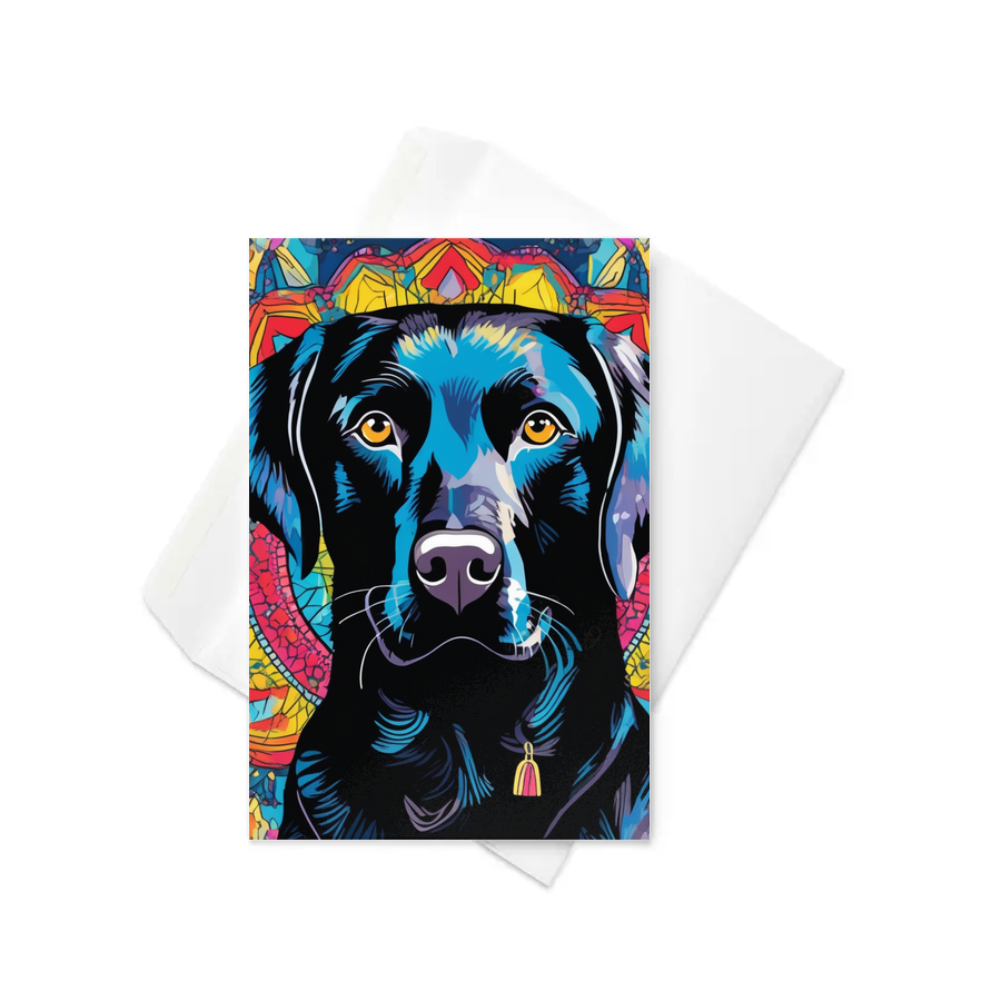 PugMug Custom Black Labrador Retriever Greeting Card