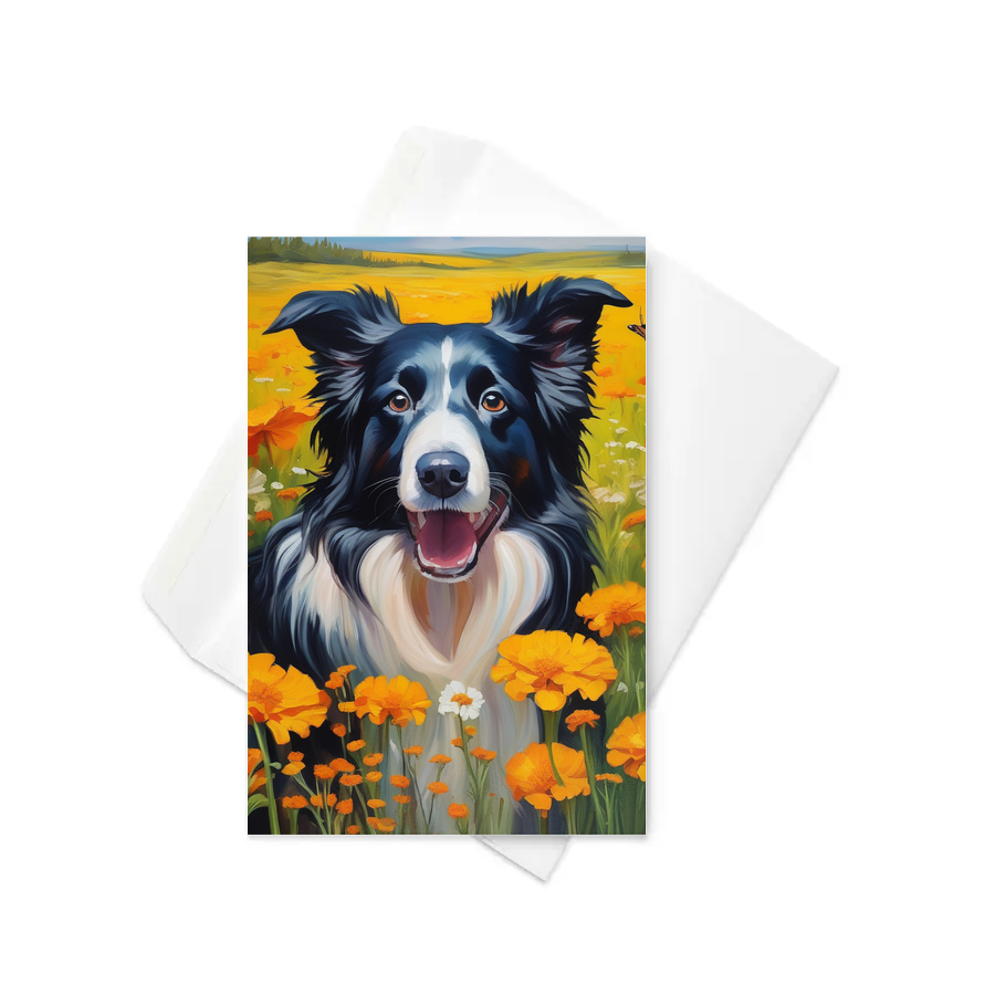 PugMug Custom Border Collie Greeting Card