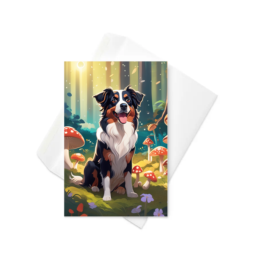 PugMug Custom Australian Shepherd Dog Greeting Card