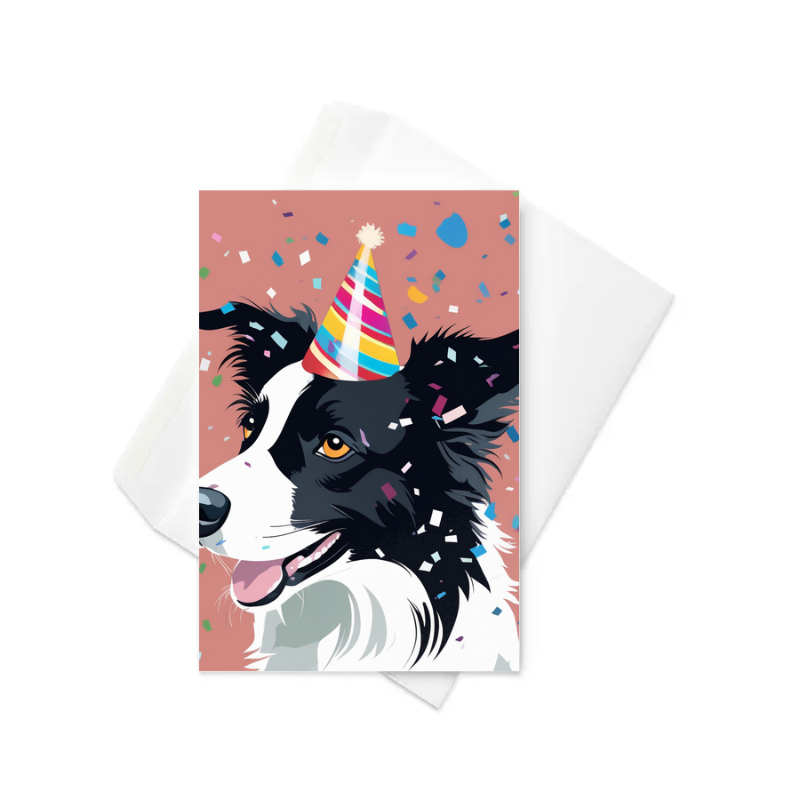 PugMug Custom Border Collie Greeting Card
