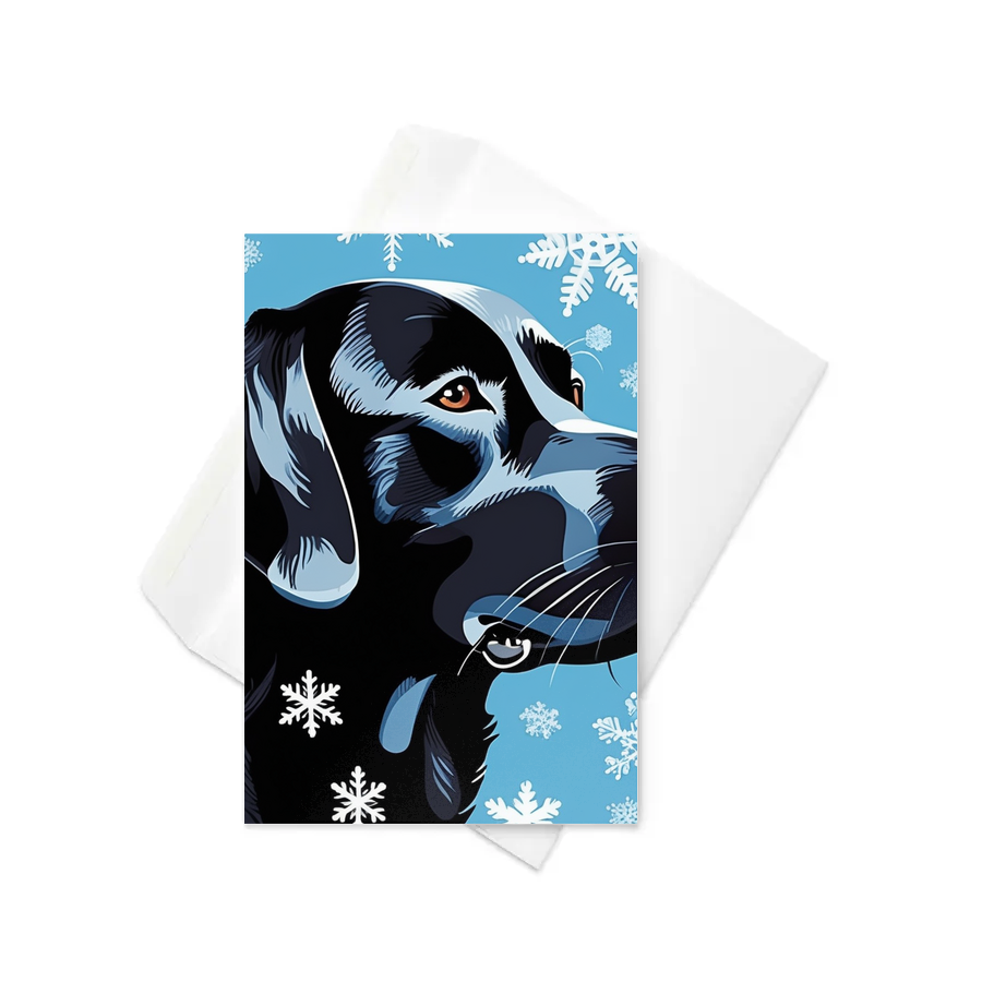 PugMug Custom Black Labrador Retriever Greeting Card