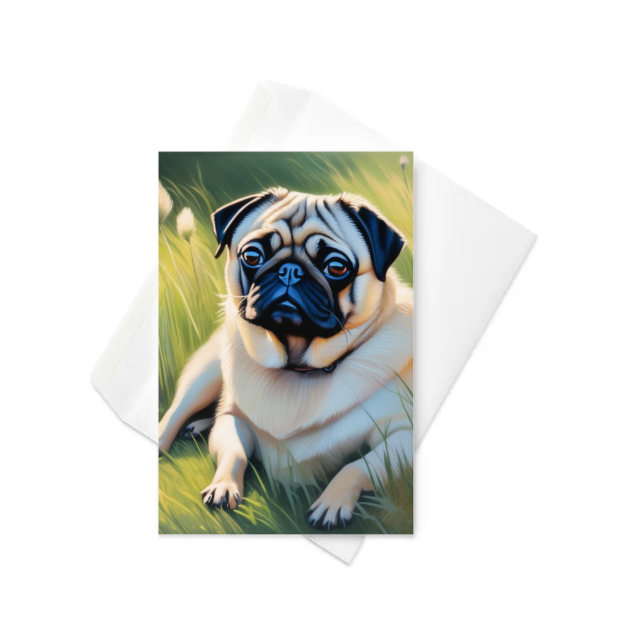 PugMug Custom Pug Greeting Card