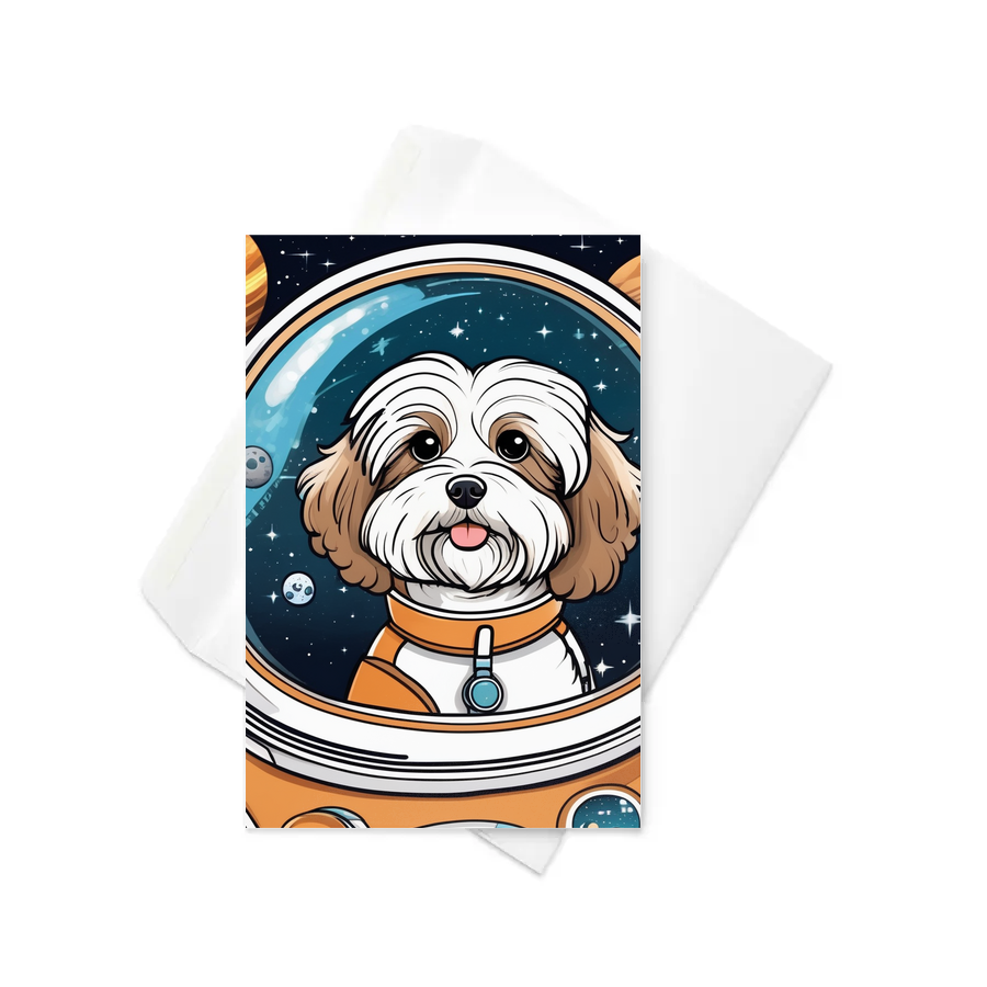 PugMug Custom Tan Havanese Dog Greeting Card