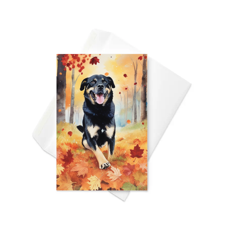 PugMug Custom Blue Greeting Card