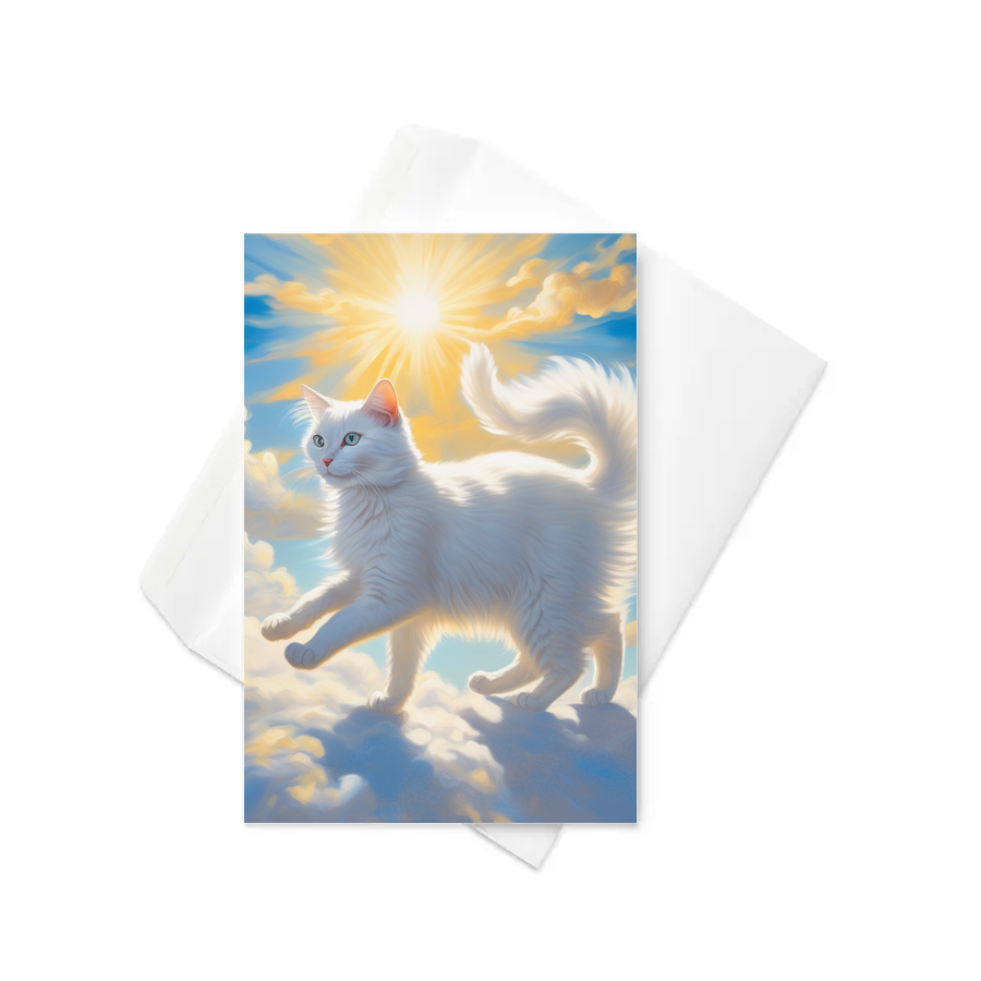 PugMug Custom White Companion Cat Greeting Card